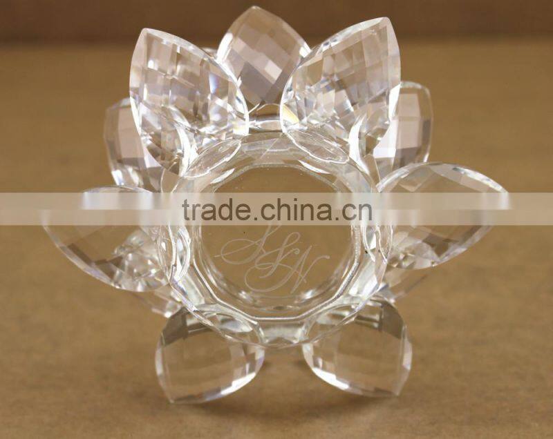 Factory directly sale Guarantee quality crystal candle holder on decoration on sale