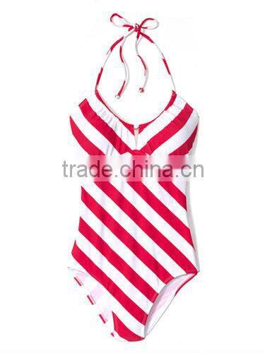 one piece women screen printing swimwear