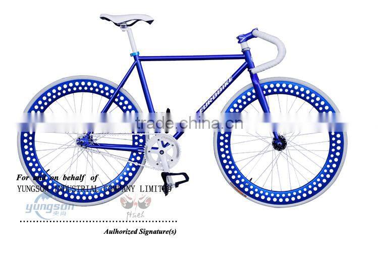 Classical design Aluminium Anodized fixed gear bicycle with single speed bike for wholesale