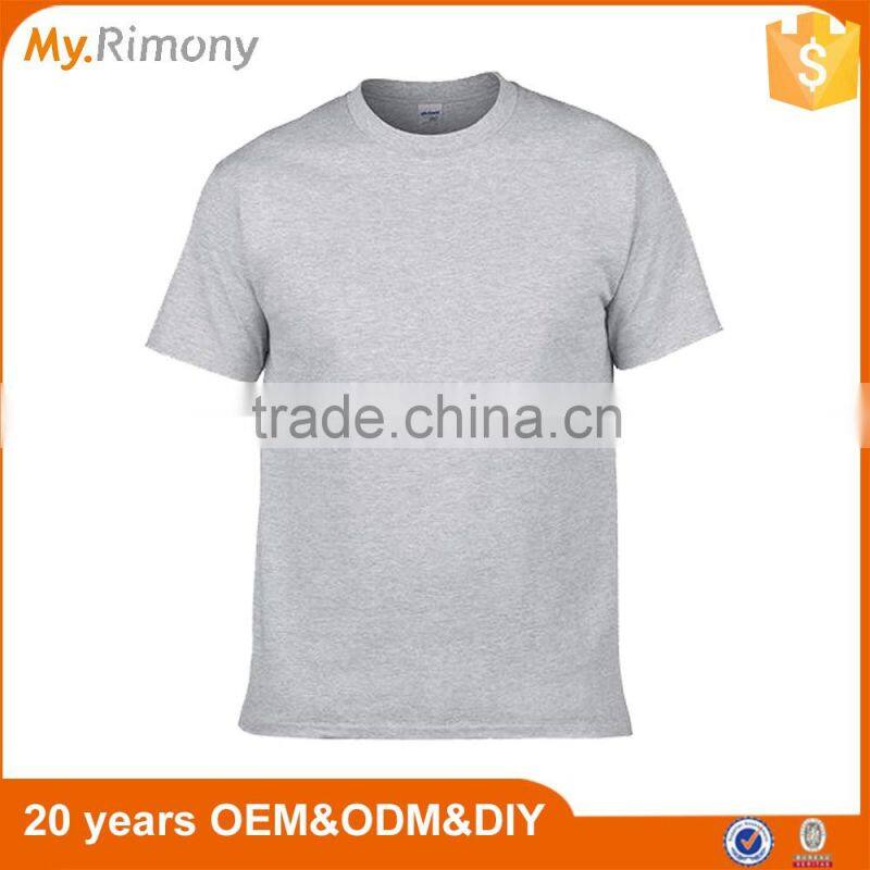 100% Cotton Custom Logo Plain Colour Blank Mens Short Sleeve T Shirt