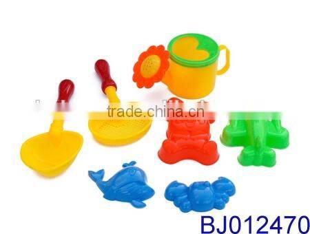 New hot selling kids toy funny plastic beach toy with barrow and shape mold