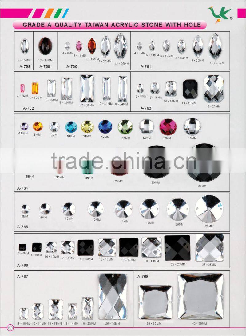 20mm Sew On Loose Acrylic Heart Flat Back Gems Beads