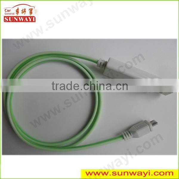 EL Light usb data cable for Iphone/samsung smart phone