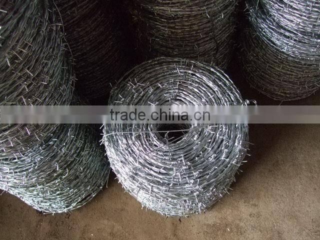 Hot dipped galvanized and powder coating barbed wire hot sale