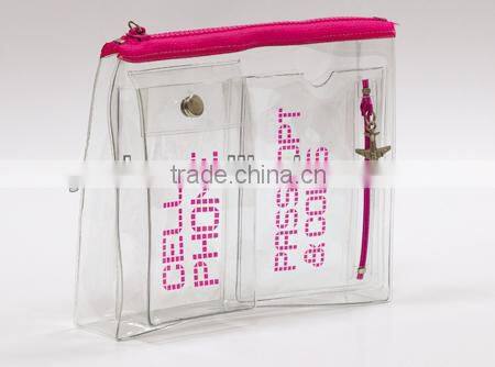 Wholesale Clear PVC Plastic Toiletry Packaging Bag