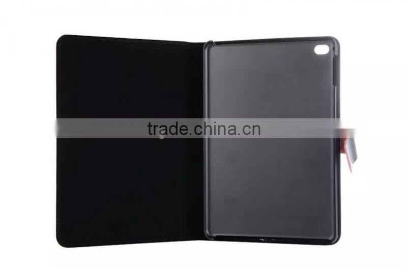 Retro Colorful Painting Flip Standing Pu Leather Case For iPad Pro With Sleeping Function