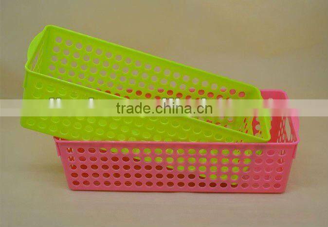 Plastic storage basket, rectangle-shaped basket (S)