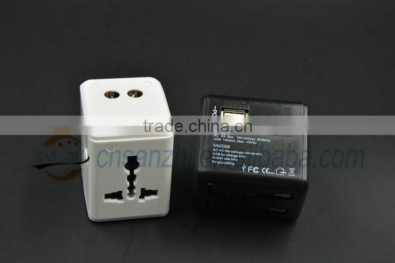 universal all travel charger ,2 port usb All in one universal international plug adapter 2 usb port