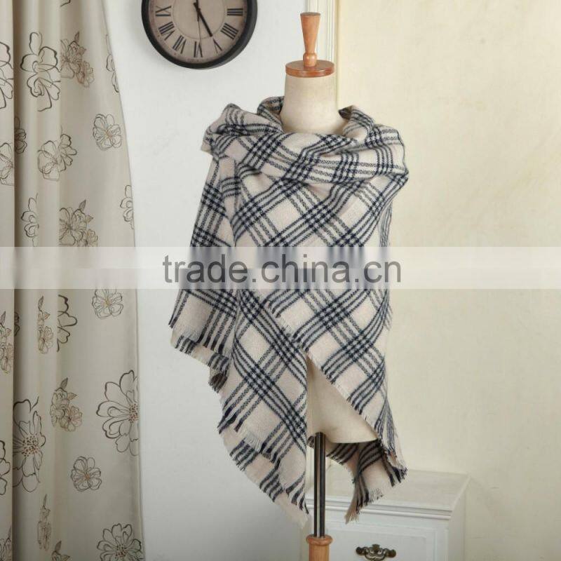 Women's Blanket Oversized Tartan Scarf Wrap Shawl Plaid Checked Pashmina 140*140CM