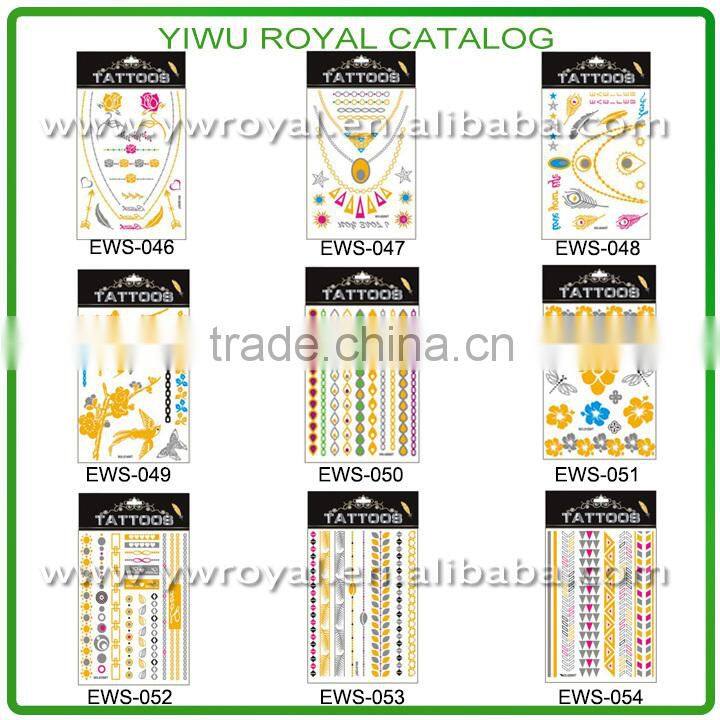 Wholesaler Flash Metallic Waterproof Temporary Tattoo