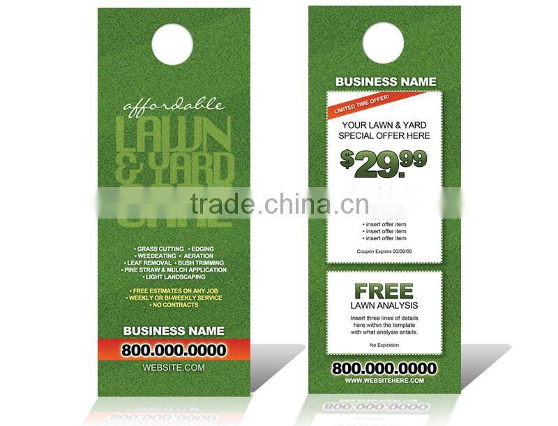 High quality printing cardboard door hanger