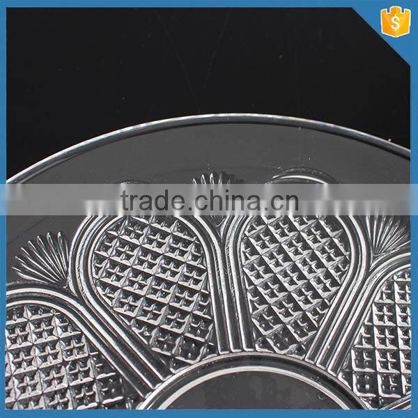 Wholesale hand made round charger wedding glass plate