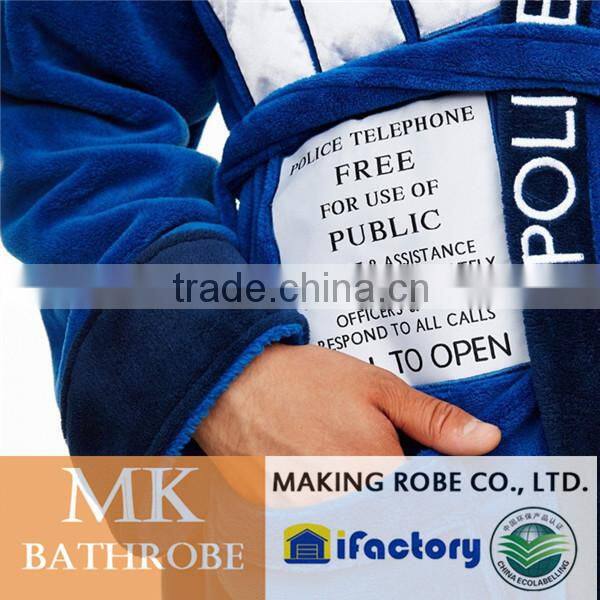Doctort Who-Tardis personalized fleece bathrobe