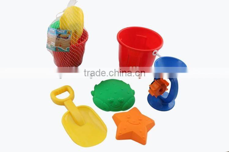 Summer funny beach sand molds kids toys Beach bucket (5PCS)