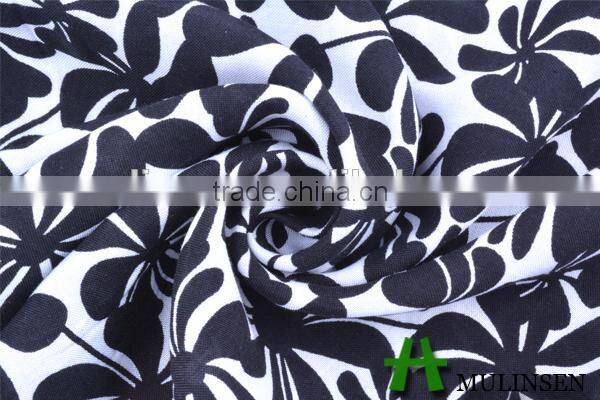 Shaoxing Hot sale design in textile city, printed viscose rayon fabric for skirt