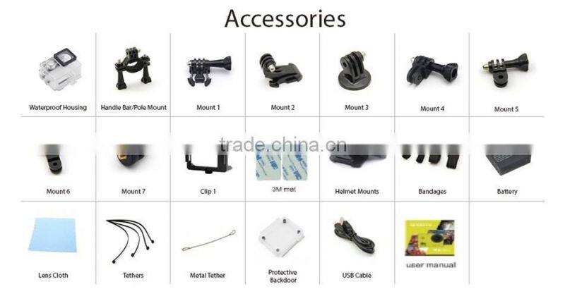 Fashion Drone acation camera 4K 30fps sport camera go p r o drone with HD 1080p 60fps Wifi Waterproof