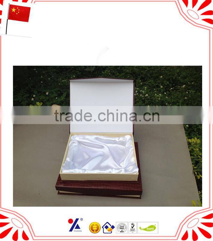 leather book shape special packing gift box