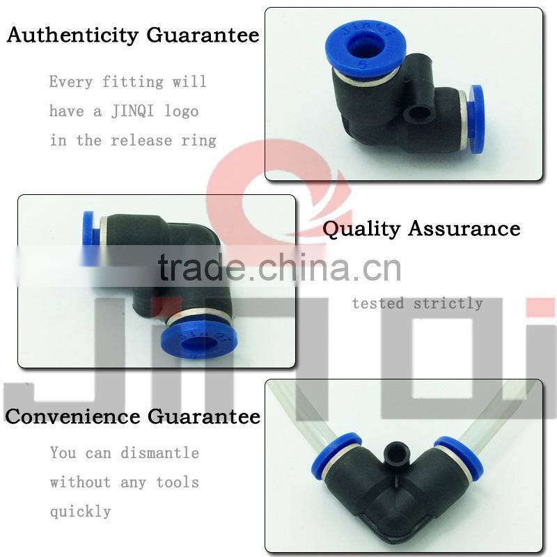 made in china pneumatic elbow PU pipe plastic fitting