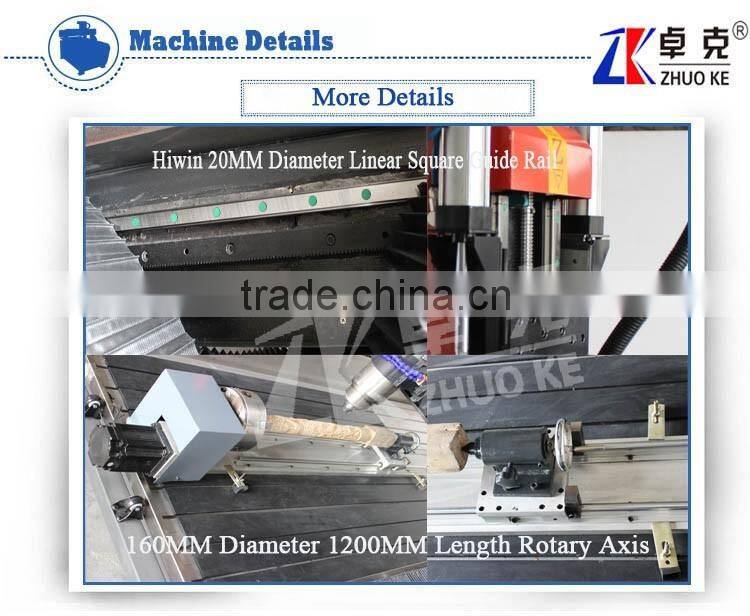 High Accuracy 4 Axis CNC Engraver For Marble Crystal Sand Stone ZK-9015 With PCI NcStudio Control System