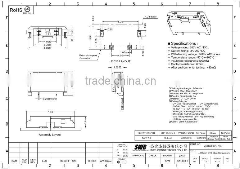 3.0mm/3.7mm/4.0mm 2PIN LED connectors for light bar