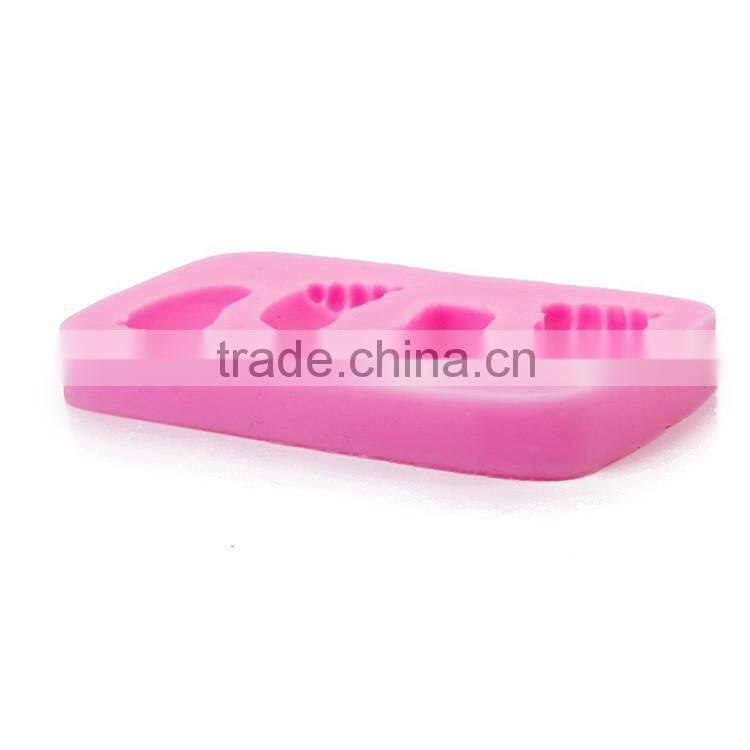 OEM welcome factory price novelty footprint silicone soap molds
