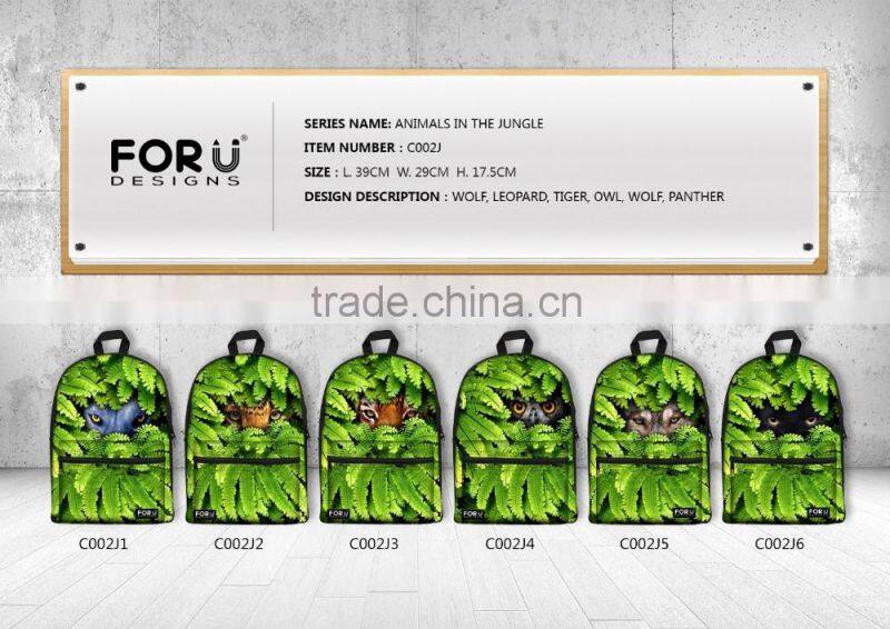 Top Newest Superb Quality Black Dog Backpack Bag For Student