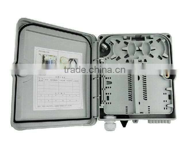 12 core/8 core FTTH metal/plastic outdoor fiber optic distribution box/optical terminal box