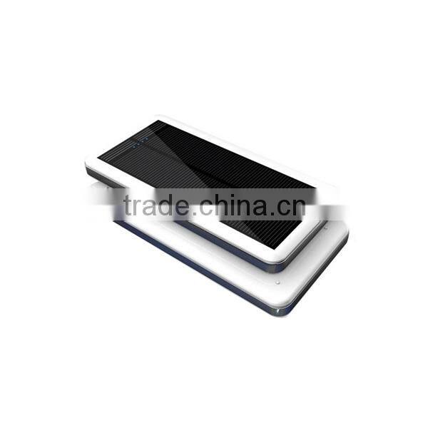 Hot 2015 promotional gifts 6000mah solar power bank portable charger with LED light