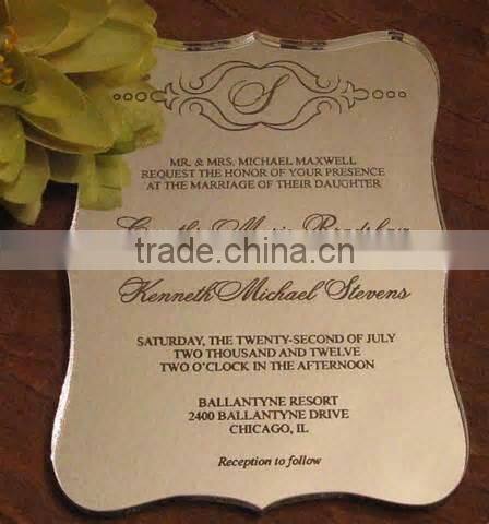 new style butterfly invitation plexiglass wedding invitations