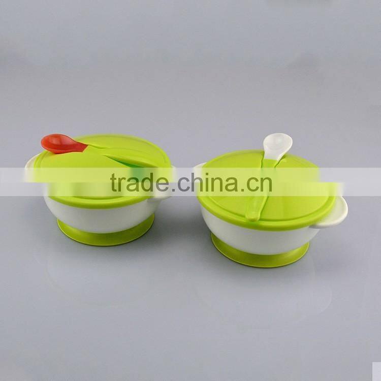 High Quality Food Grade Durable Silicone Baby Feeding Bowls With Spoon And Cover Factory Price Wholesale