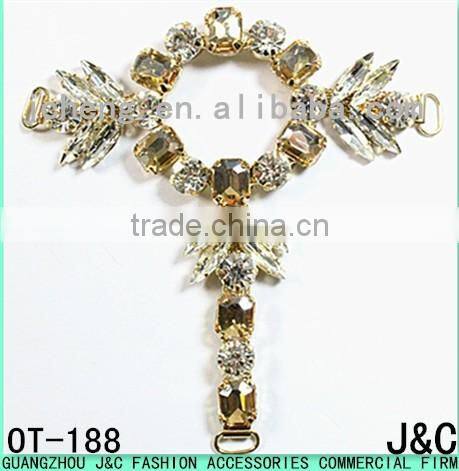 Top fashion crystal AB rhinestone decorated shoe ornament/ shoe accessory/ shoe trim