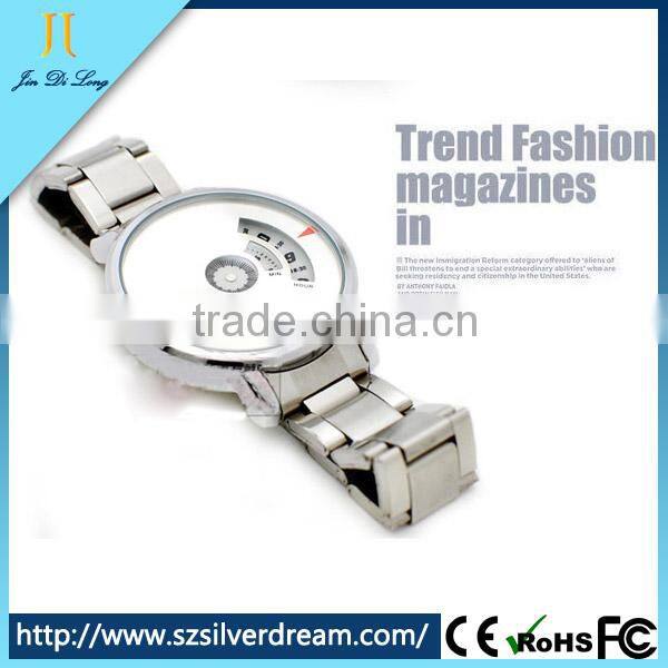 Stainless Steel Band Turntable Digital Men Quartz Watch