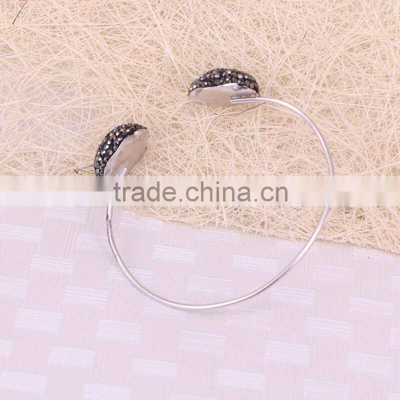 Natural Labradorite Druzy Stone Bangle, High Quality 925 Sterling Silver Cuff Bangle Gem stone Jewelry