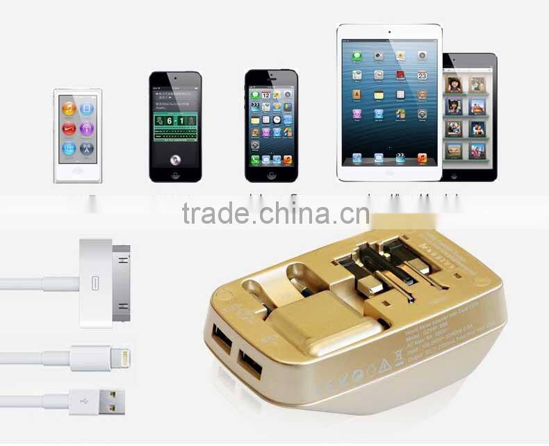 2016 hot selling UK EU travel adapter with universal female socket