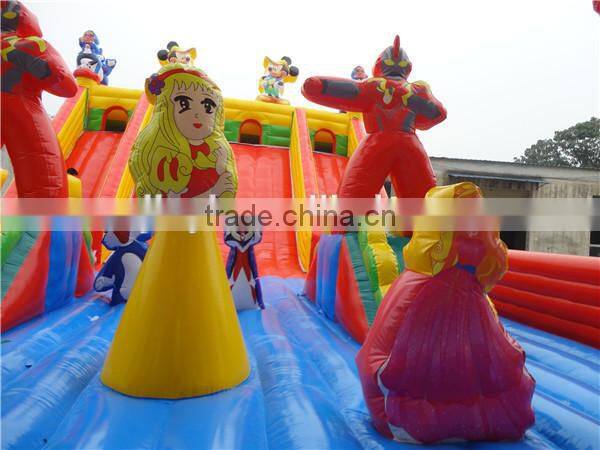 Used commercial inflatable jumping castle with slide