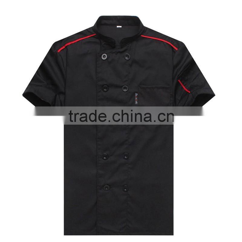 Designer 100% Egyptian cotton fabric double-breasted chef coat pampered chef