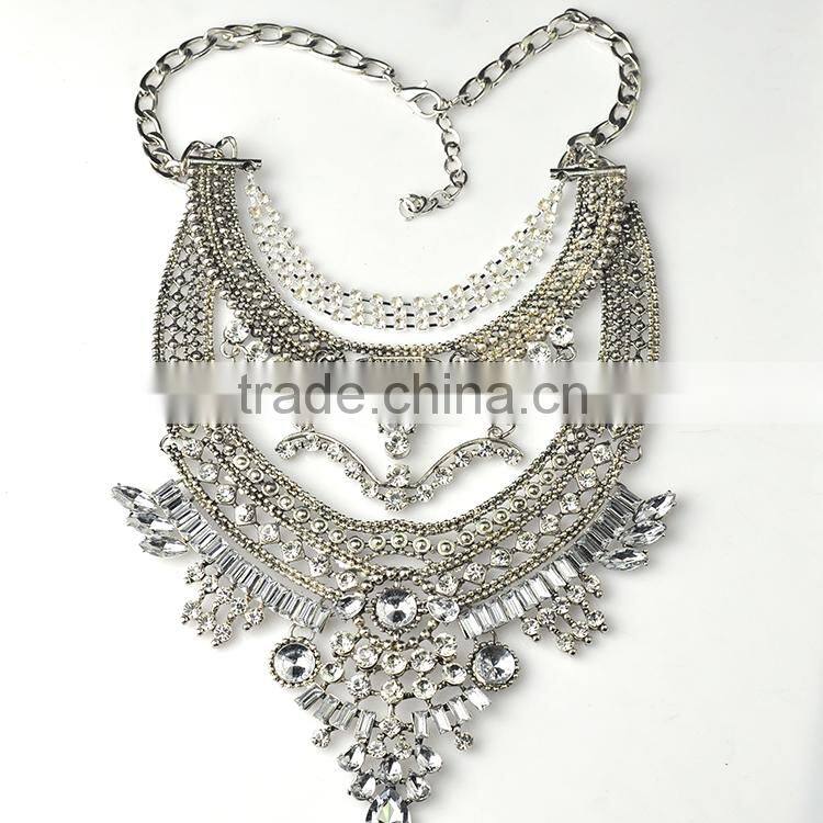Trendy vintage anti gold sivler plated necklaces 2015