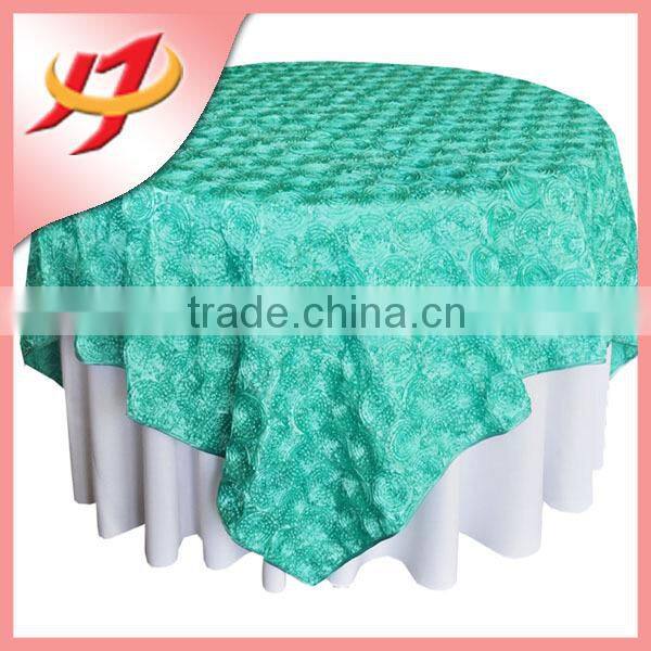 Wedding decorative satin rosette table cover round table overlay