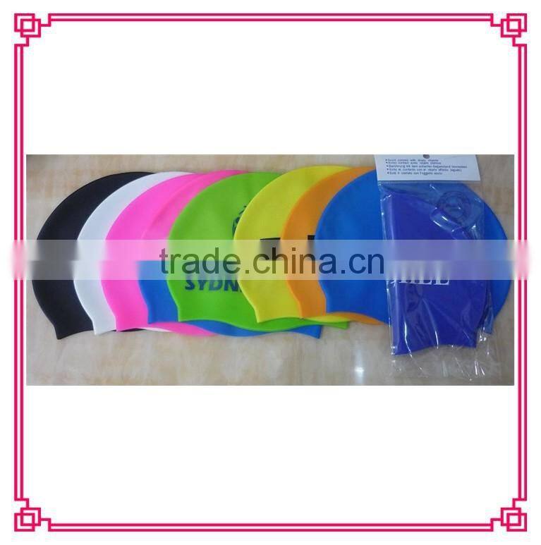Beach Swim Colorful Silicone Stretchy Swimming Cap Hat