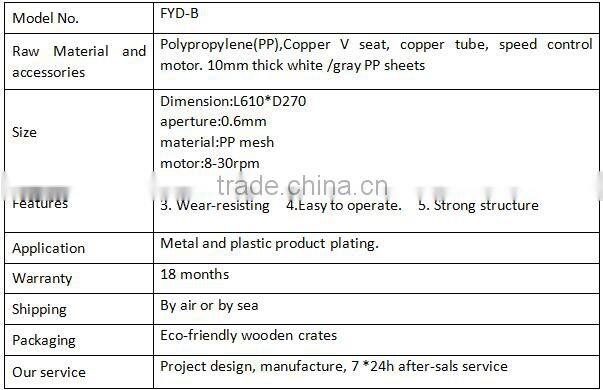 Feiyide electroplating barrel for 24K gold plating machine