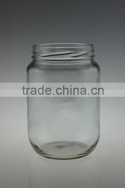 WHOLESALE EMPTY FLINT GLASS JAR FOOD STORAGE 765ML
