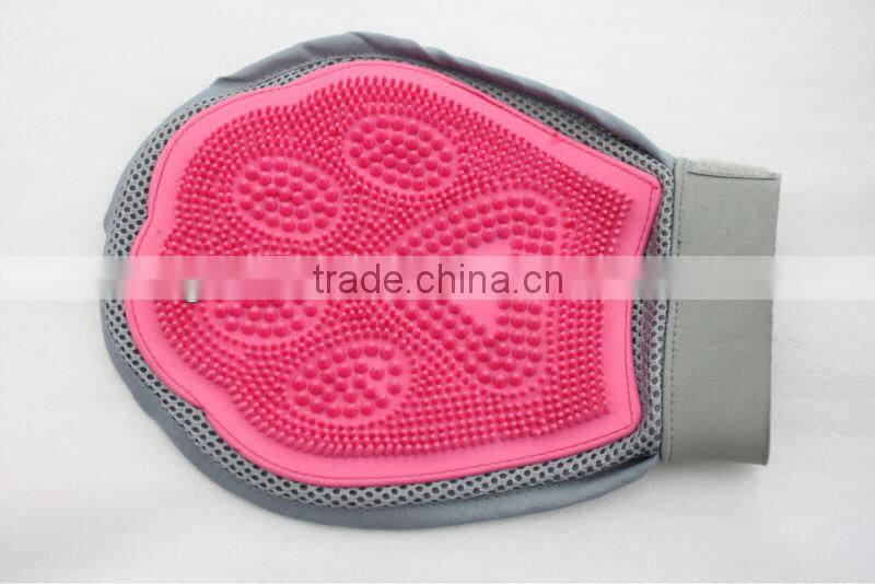 RIGHTTOOLS RT-J10 nylon glove pet grooming brushes with soft rubber pad