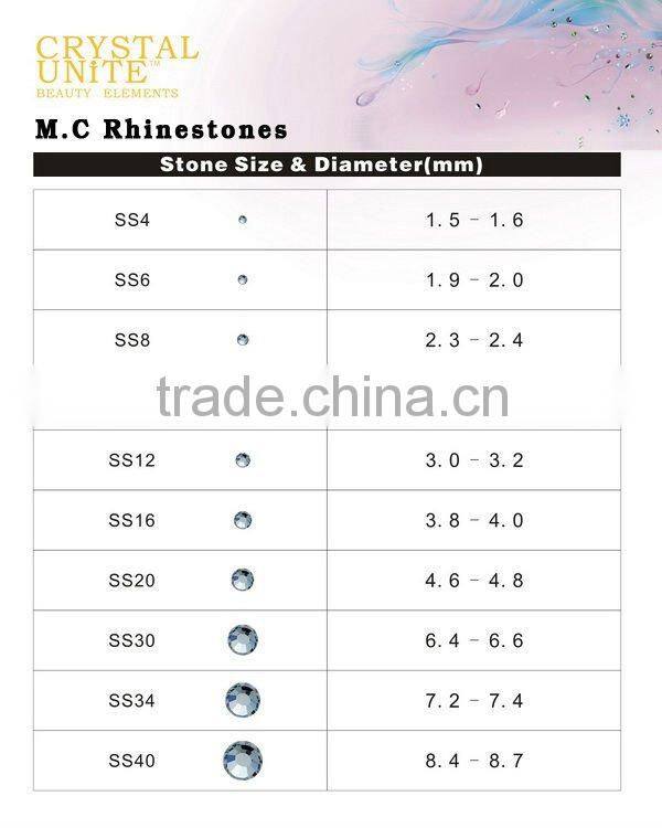 Flat back rhinestones Blue Zircon