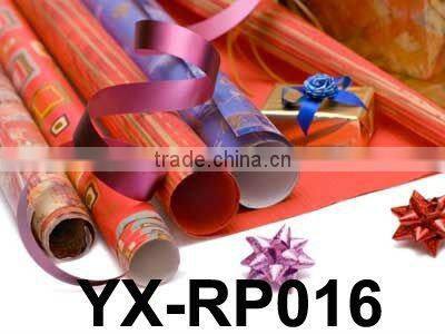 Fancy Christmas gift wrapping paper sets paper rolls with bow pack