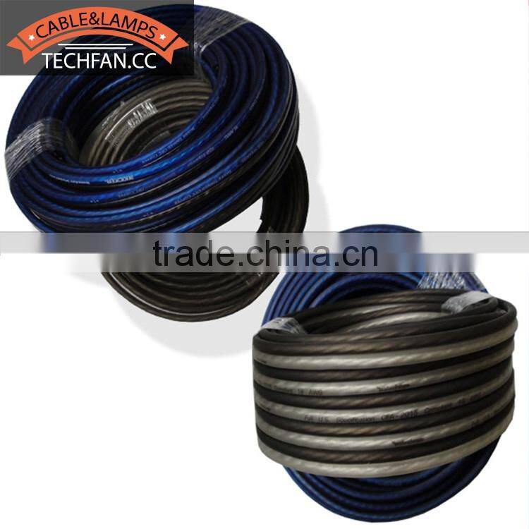Frosted tined CCA 2x0.75mm2 speaker cable PVC jacket speaker wire