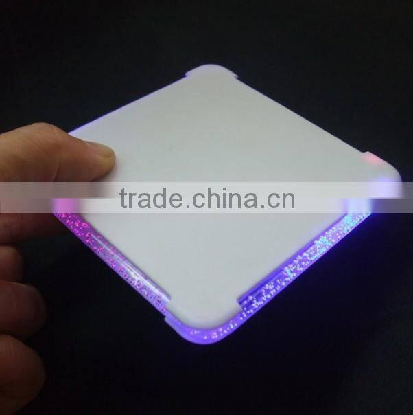 Cheap price factory direct sell colorful LED Bottle Coaster