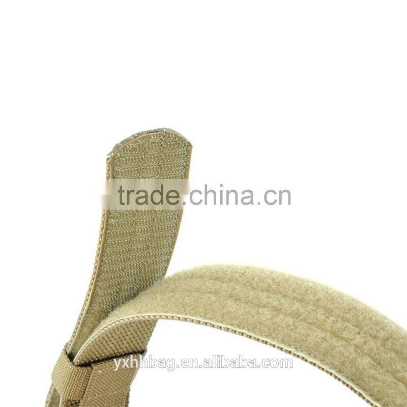 Khaki fabric belt for man with bottle holder