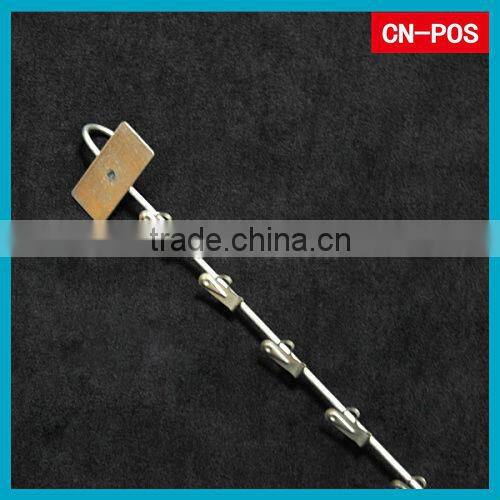 displayed metal hanging clip for supermarket shelf