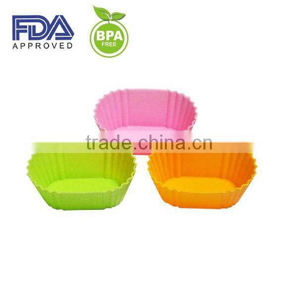 Eco-friendly heat-resistant mini round shape silicone muffin cups