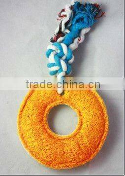 tug toy--ring with rope